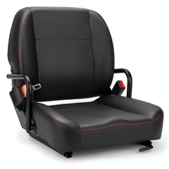 SEATIN front view showing seat contours and durable PVC cover for operator comfort
