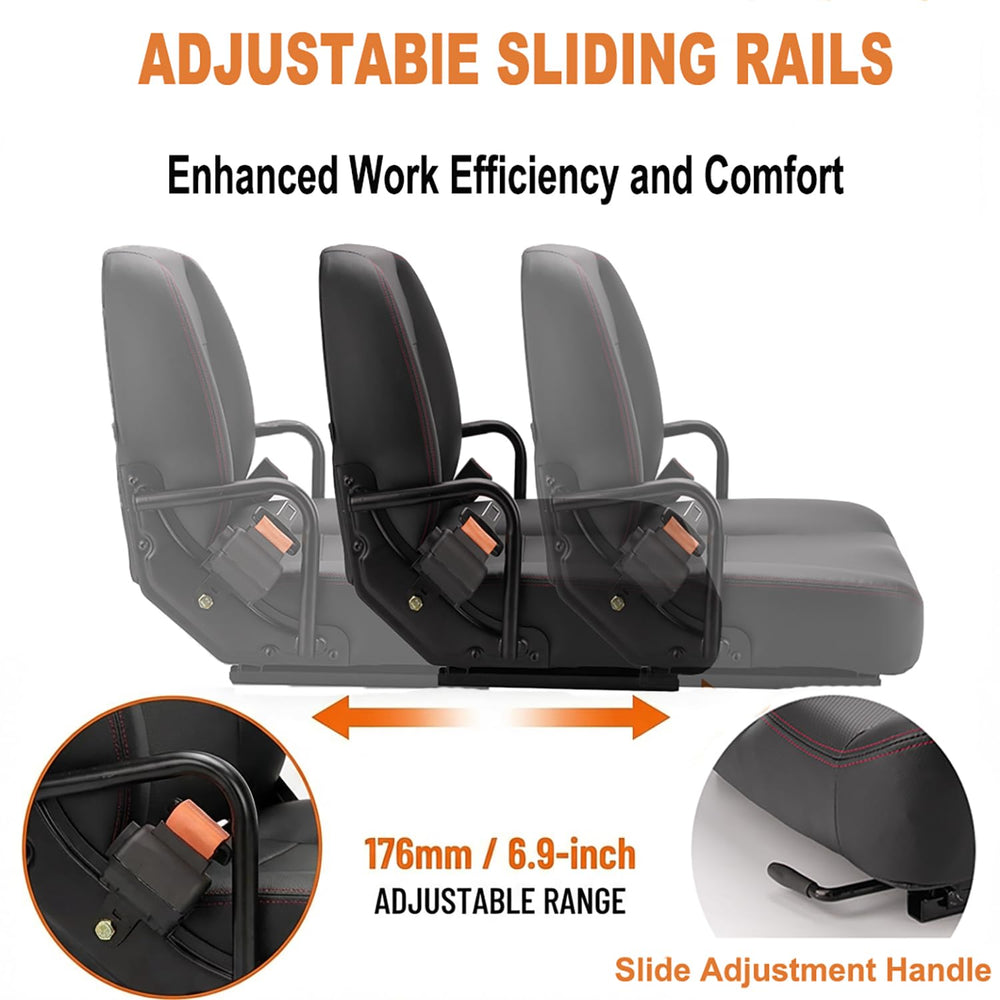 SEATIN installed in tractor demonstrating compatibility and secure mounting