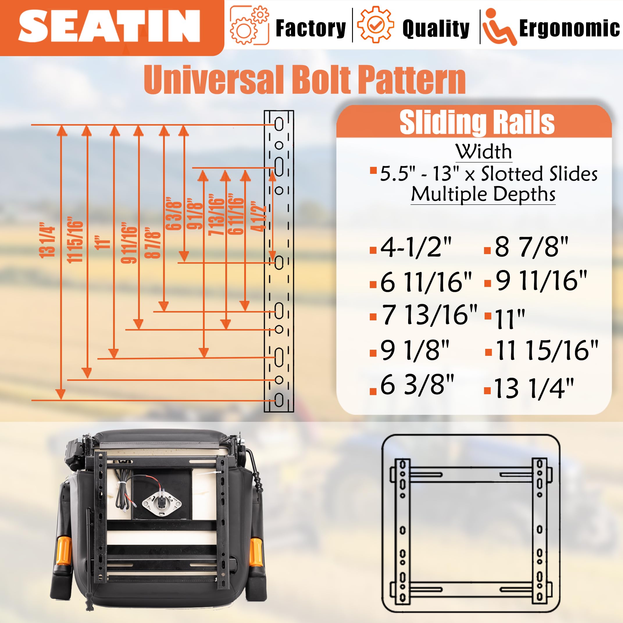 SEATIN installed on a zero-turn mower illustrating quick replacement benefit
