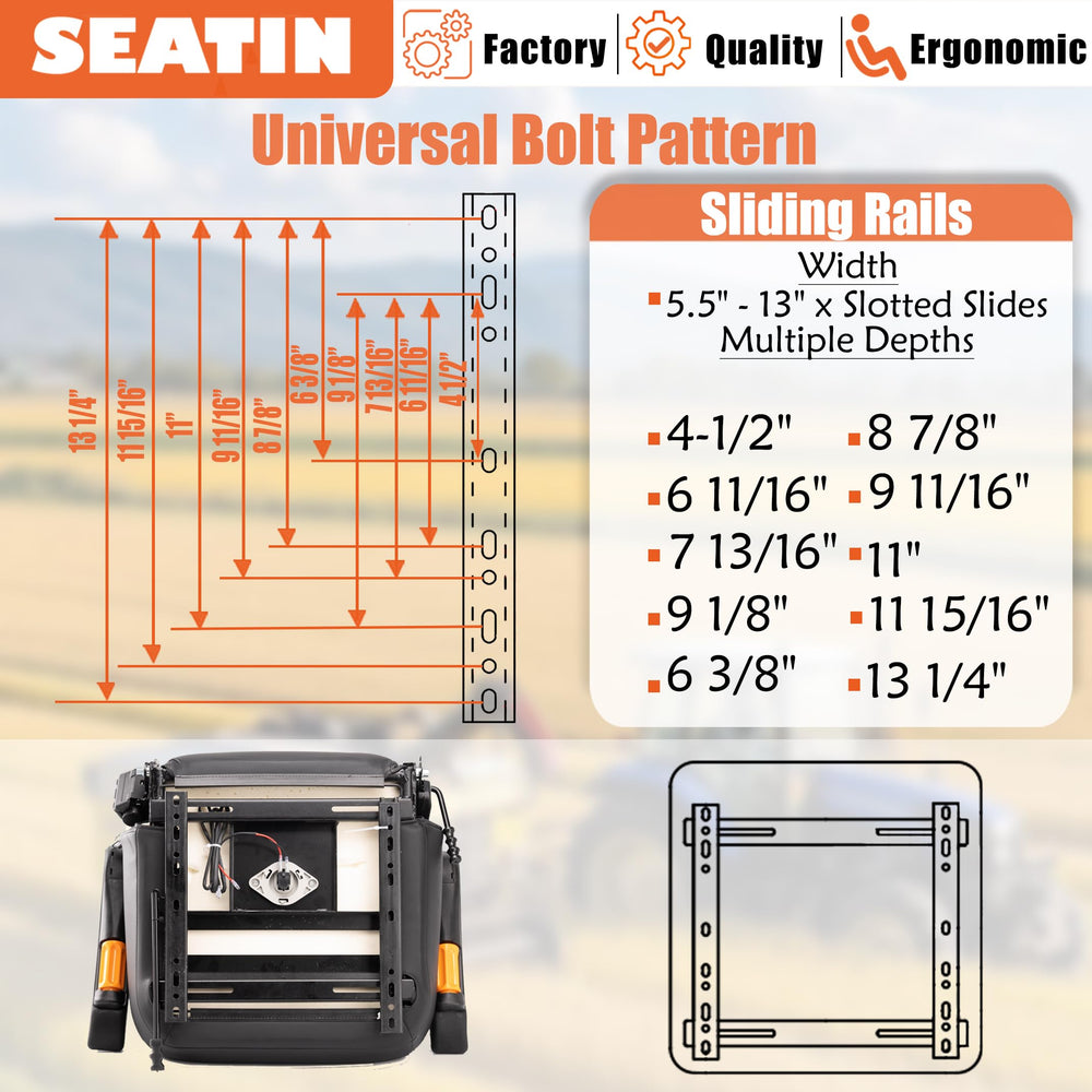 SEATIN installed on a zero-turn mower illustrating quick replacement benefit