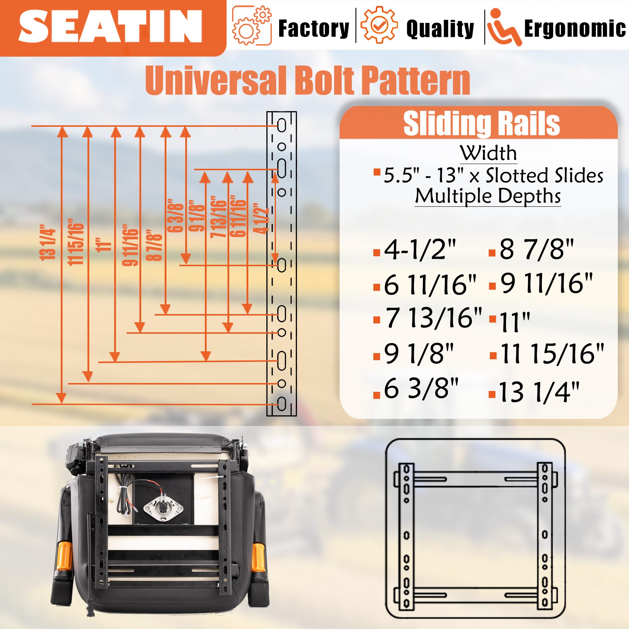 SEATIN micro switch and safety belt detail adding operator safety