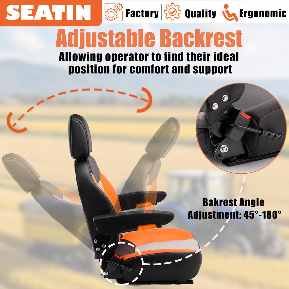 SEATIN adjustable mounting rail and bolt pattern demonstrating universal fit benefit