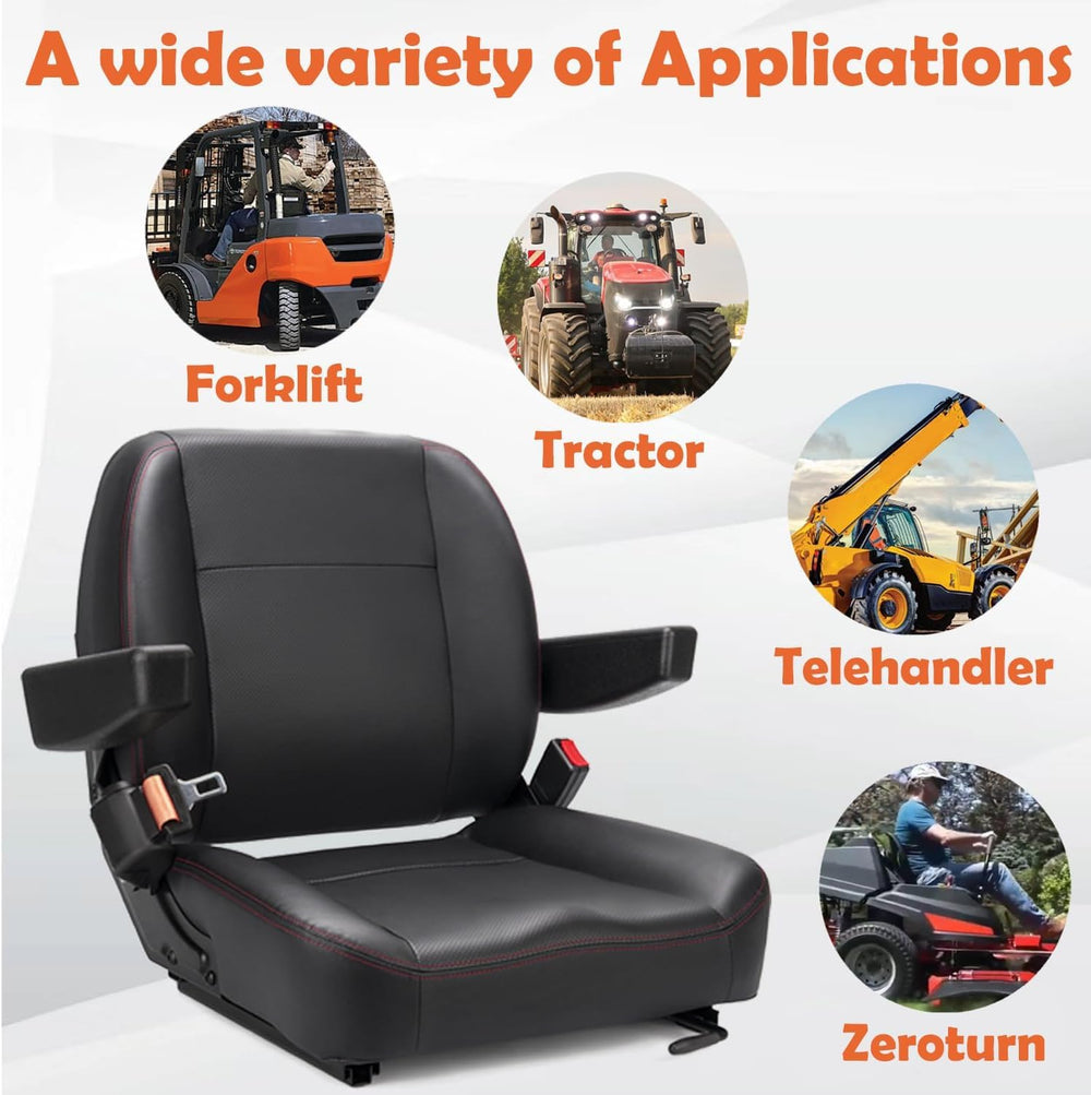 SEATIN seat installed in tractor cab improving operator posture
