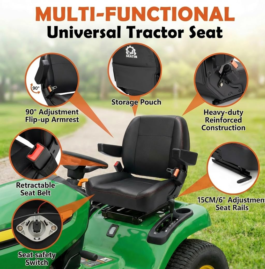 SEATIN side profile highlighting armrest for operator support