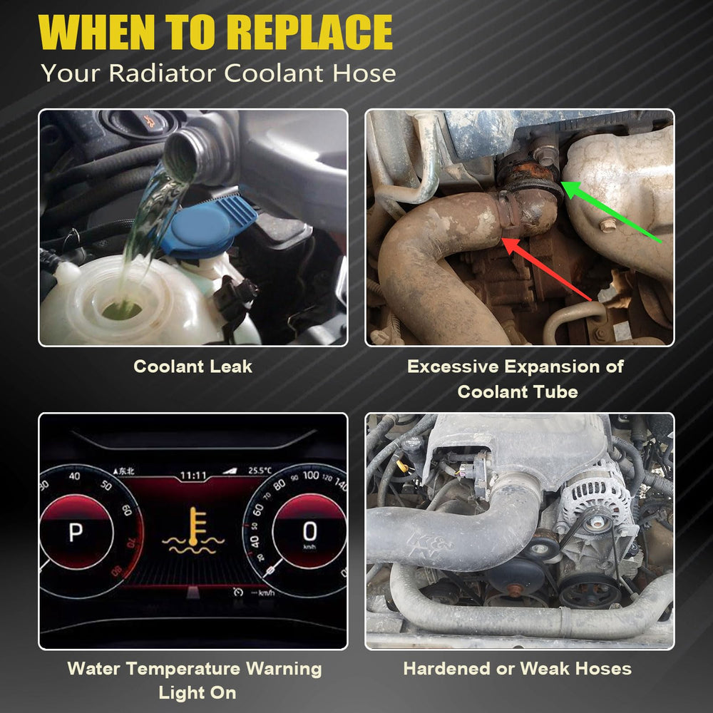 SecosAutoparts hoses installed in engine bay illustrating direct-fit replacement benefit