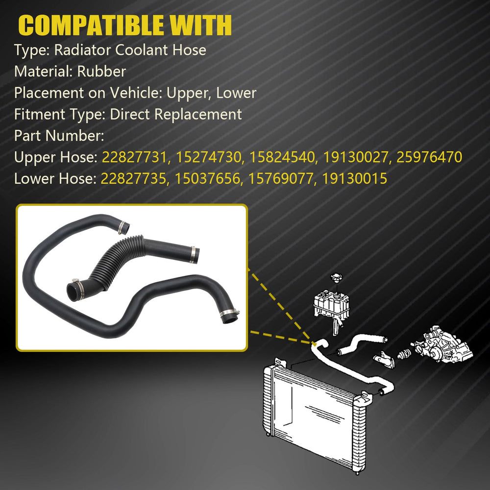 SecosAutoparts hoses beside ruler showing length and diameter accuracy for correct fit