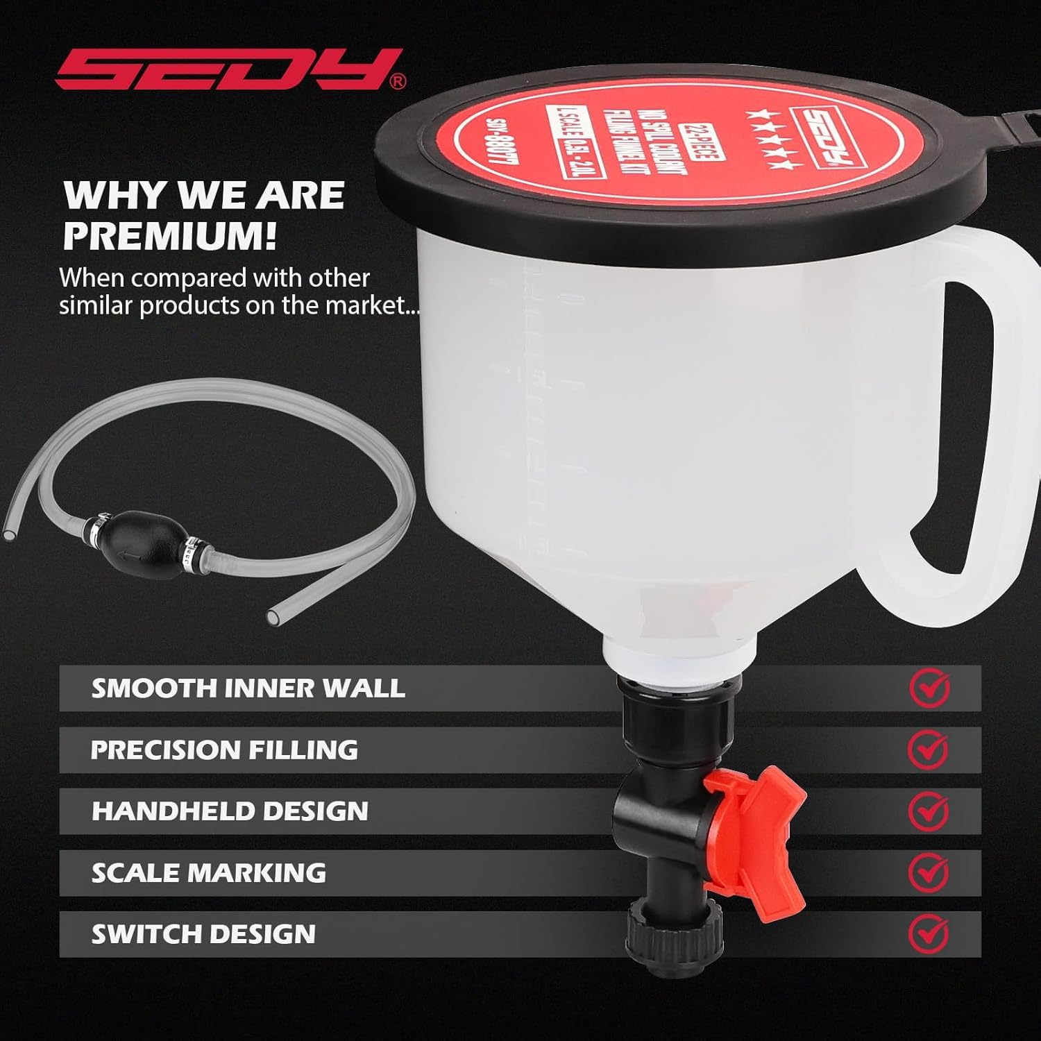 SEDY circular funnel with towel for tidy fluid handling