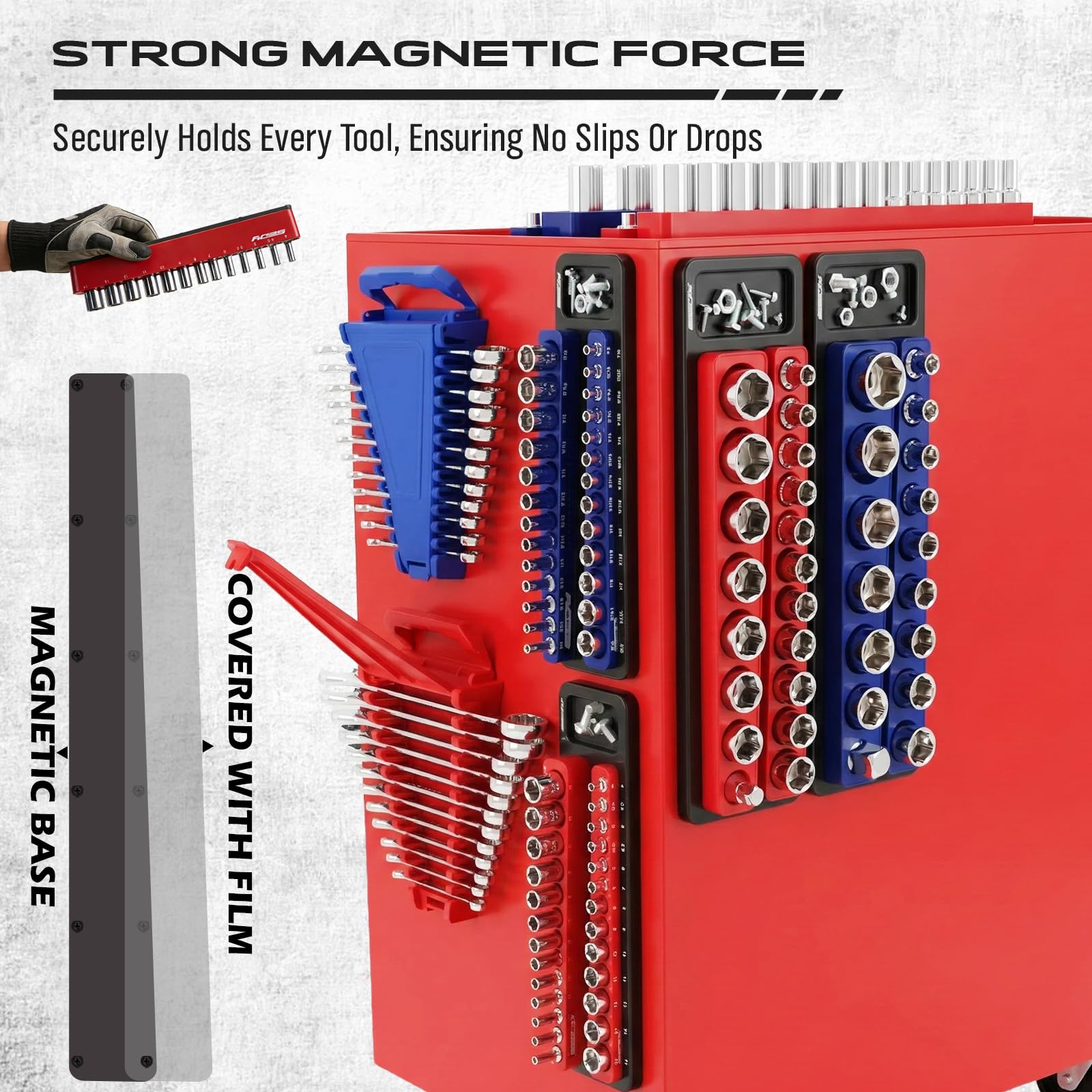 SEDY wrench rail lock cover detail ensuring tools stay secured during transport