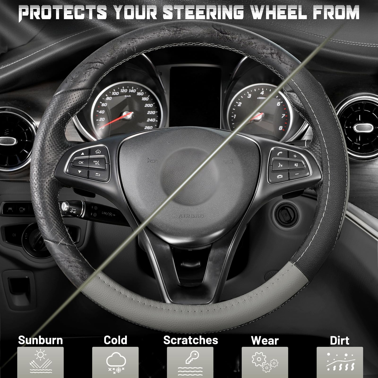 SEG Direct installed on car steering wheel demonstrating updated cabin appearance