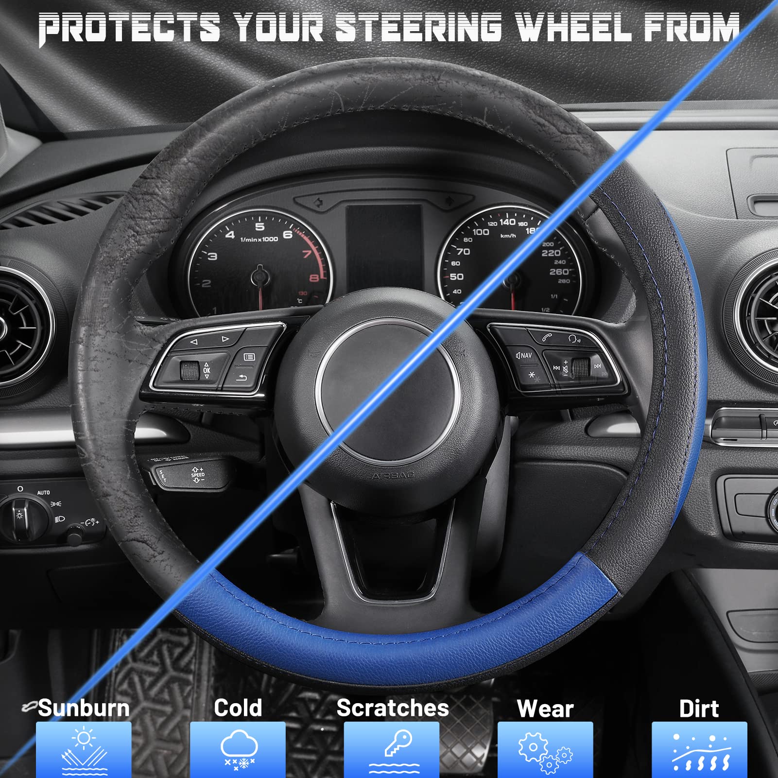 SEG Direct installed on Prius/Civic steering wheel illustrating secure fit and sporty look