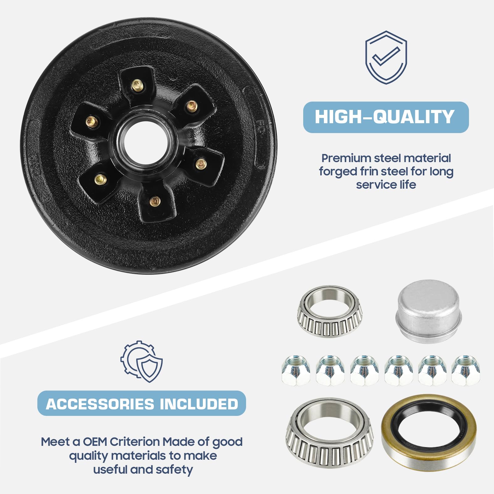 SEHNSUCHT bearings and grease seal laid out for correct kit installation