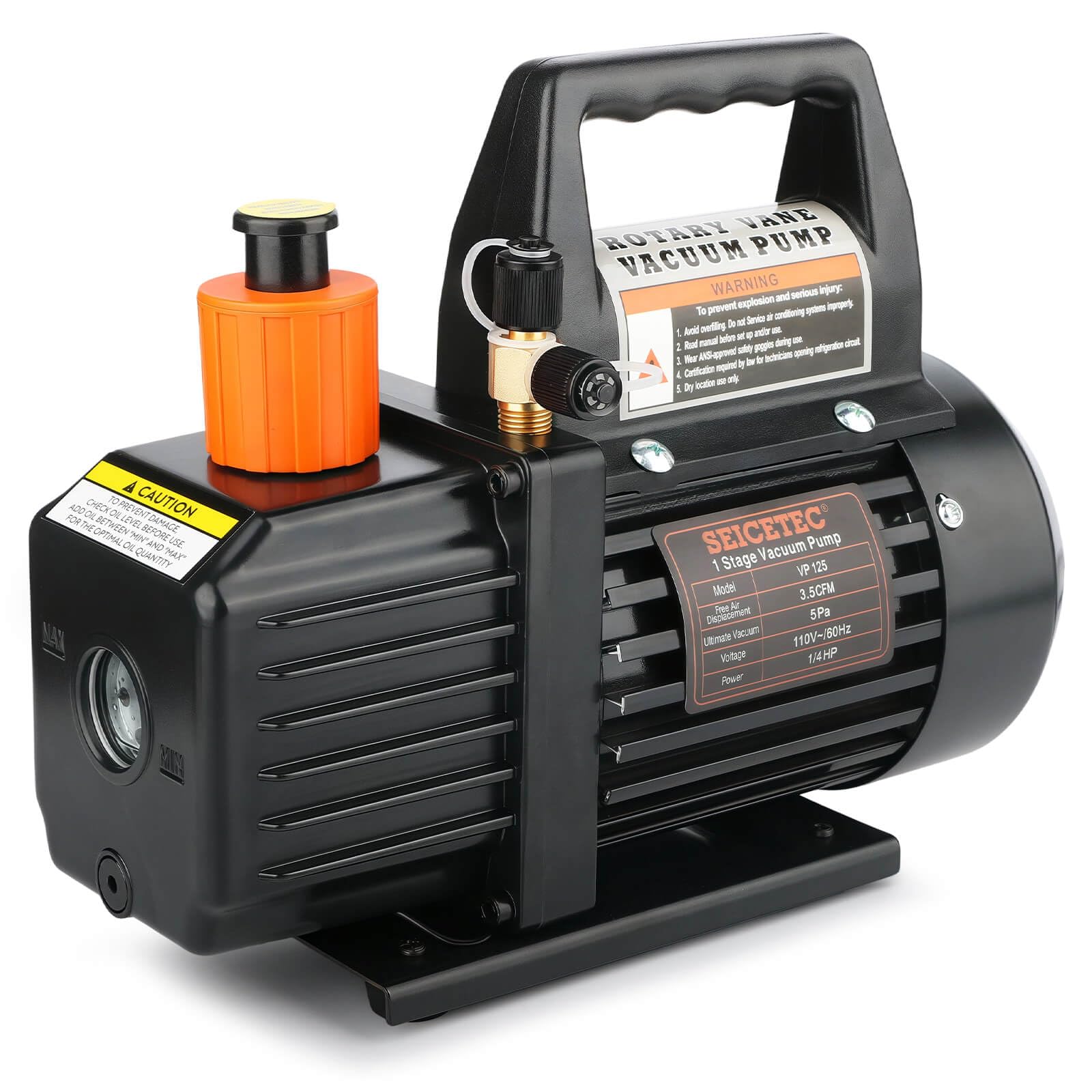 SEICETEC pump connected to an AC system during evacuation showing field use