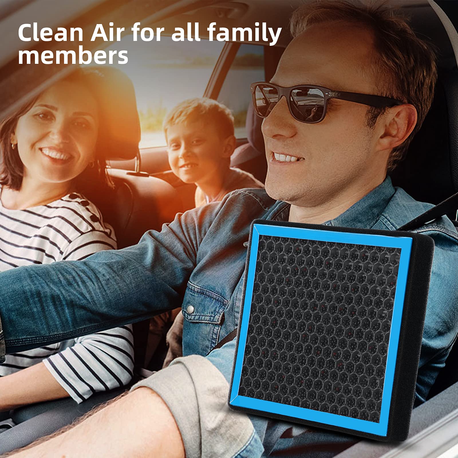 SEINECA in car interior illustrating fresher air and reduced odors