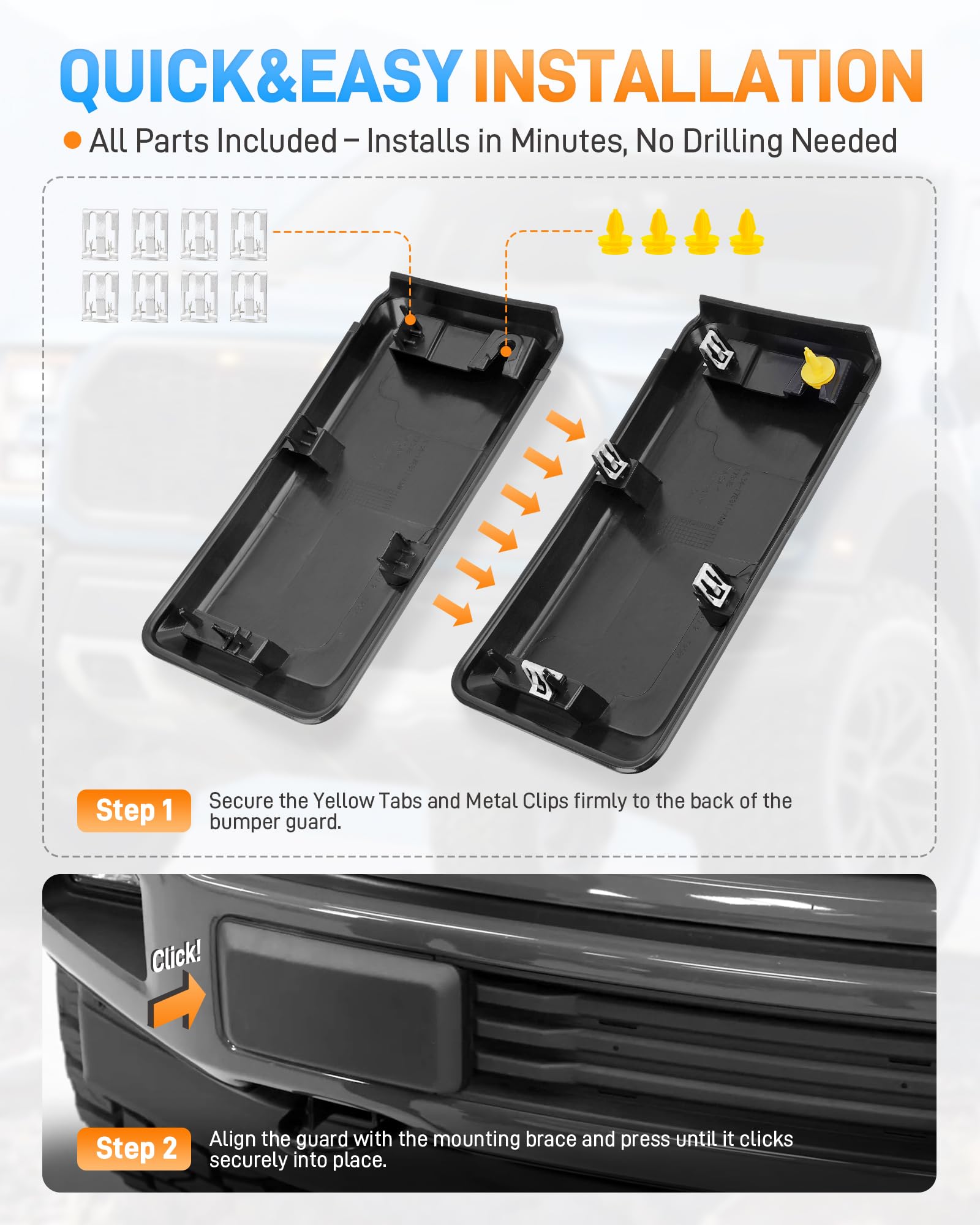 Sejaede right passenger-side cap fitted on truck improving front appearance
