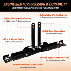 SEKAM adjustable vertical arm with dual M12 M14 holes for flexible fit