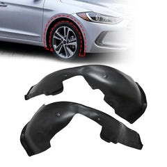 Sekeseauto front fender liners front view showing full pair fit