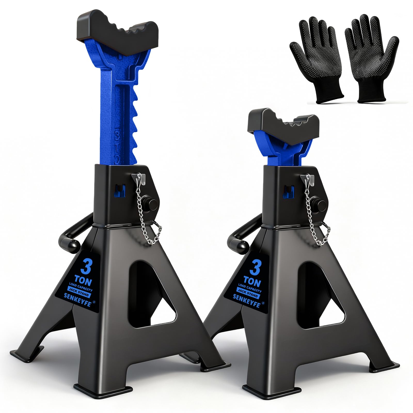 SENKEYFE front view of pair showing sturdy stance and stable support