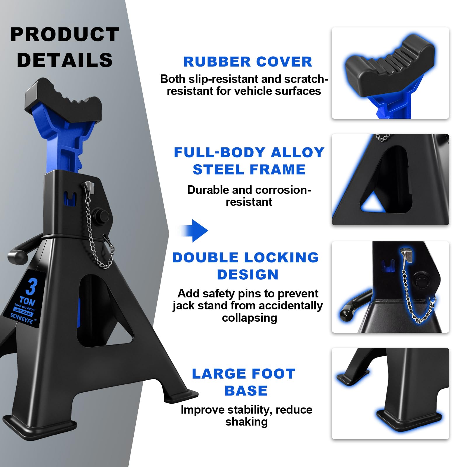 SENKEYFE rubber saddle close-up protecting vehicle paint and grip