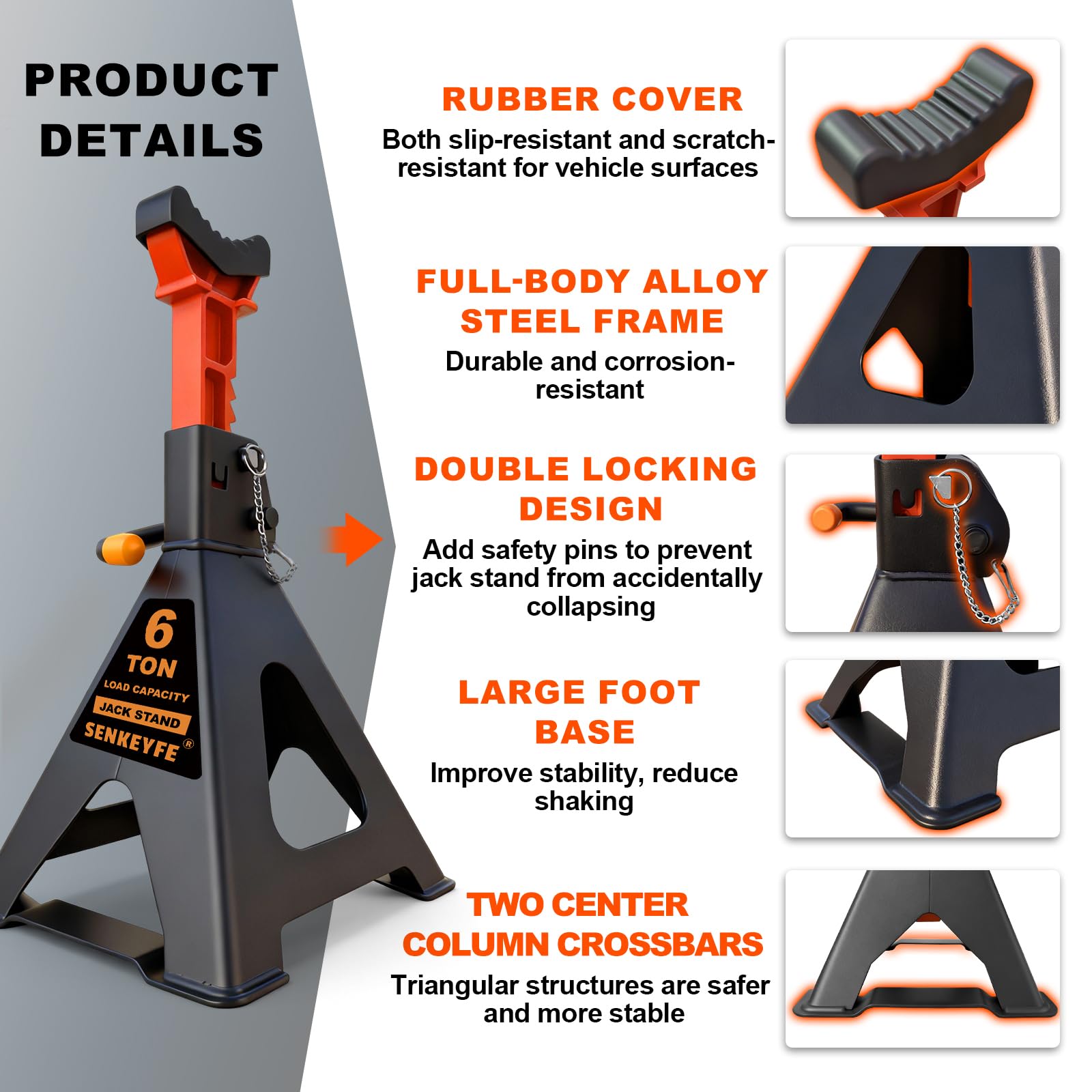 SENKEYFE rubber saddle close-up protecting vehicle paint and improving grip
