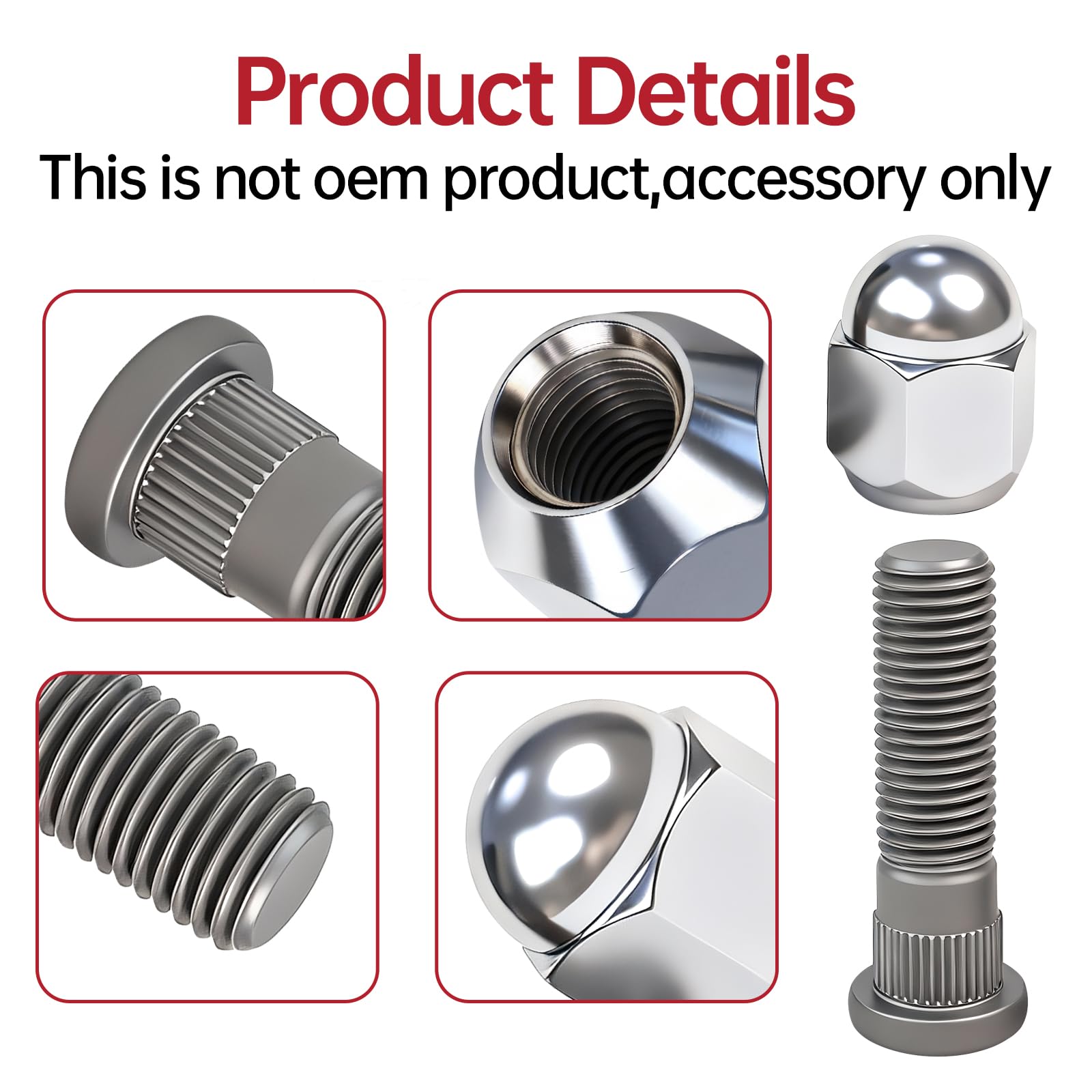 SenMUKG studs and nuts installed on a wheel demonstrating OEM-style fit and secure fastening