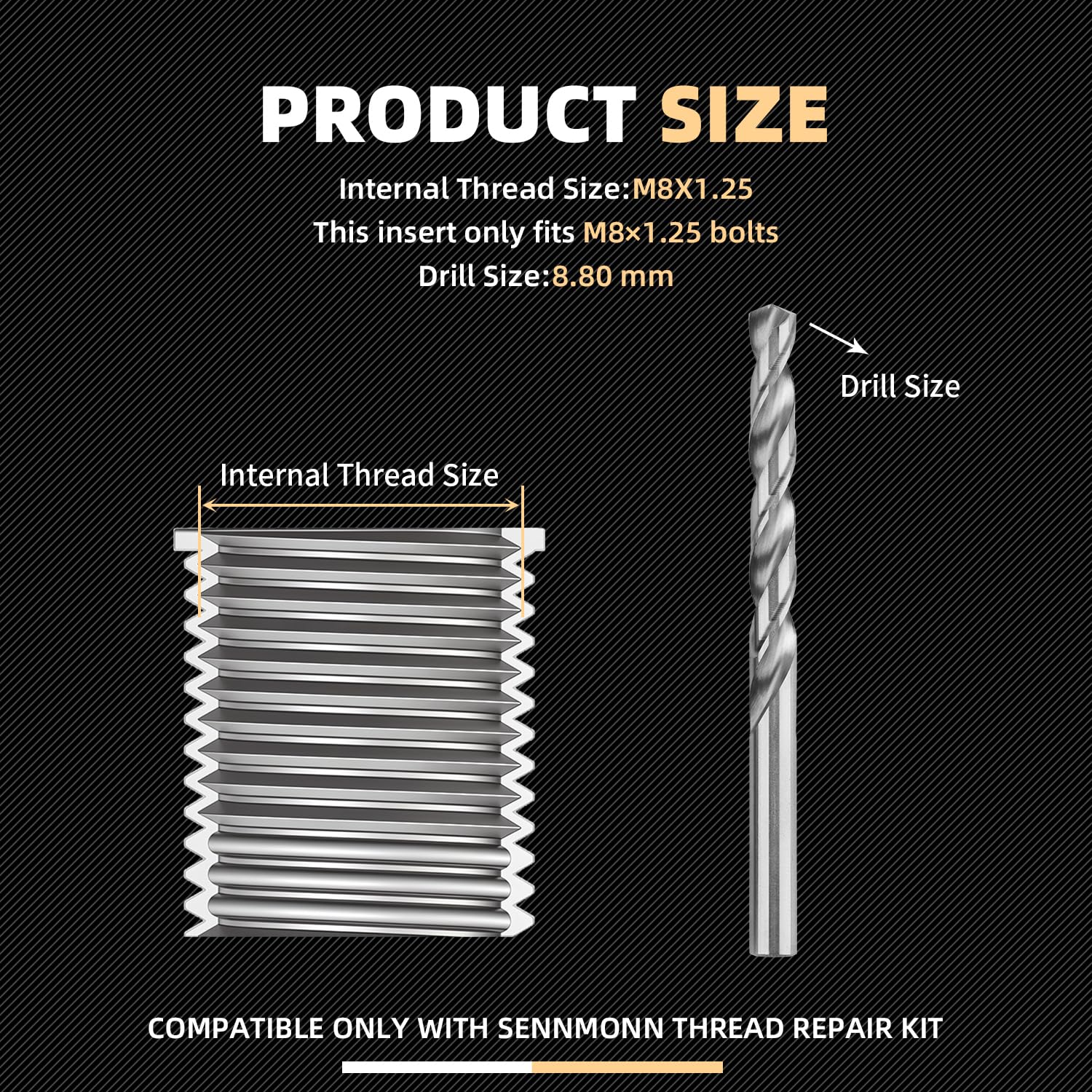 SENNMONN HSS drill and tap paired to the insert for fast, matched hole preparation