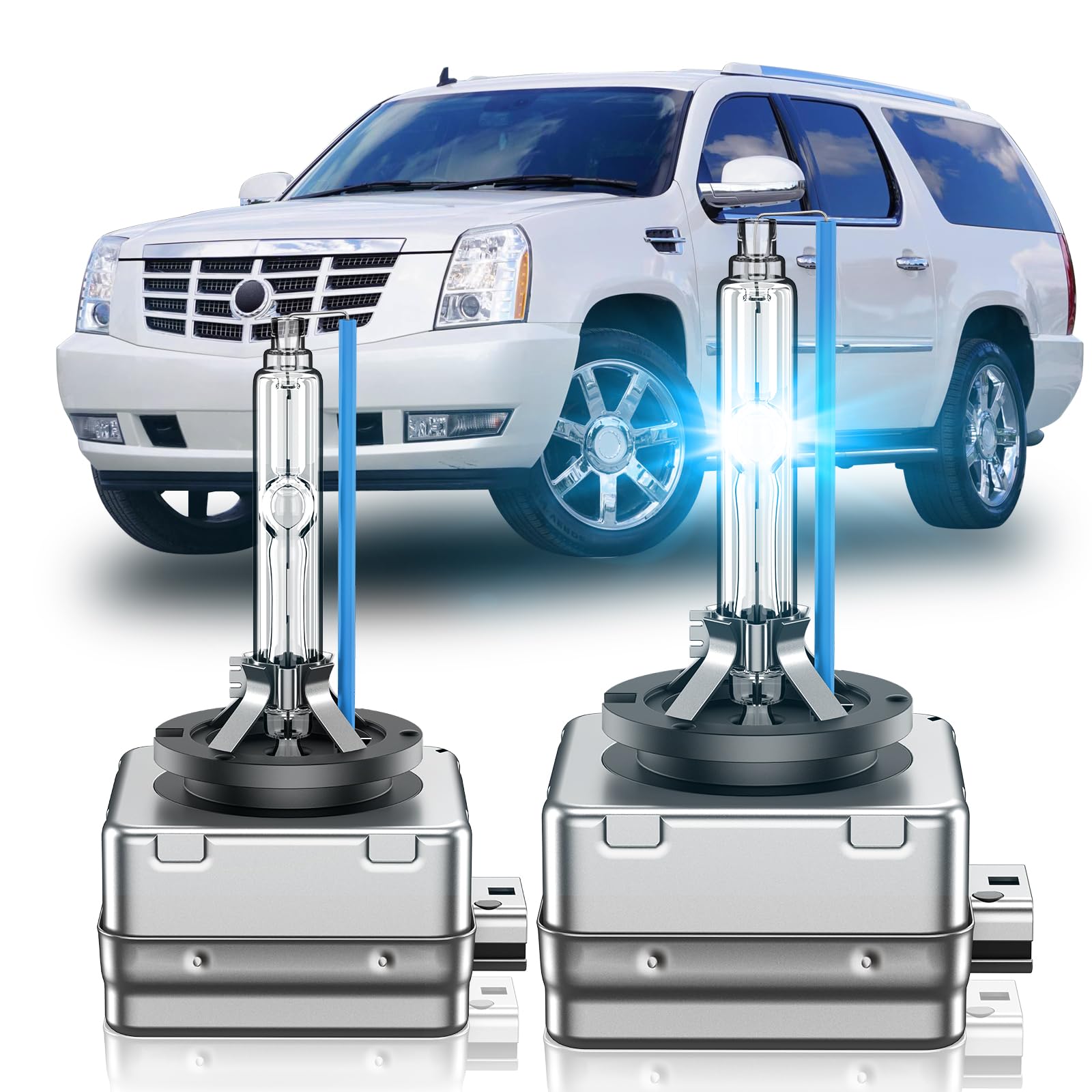 SENROBO front packaging showing D1S HID bulbs and compatibility for quick identification benefit