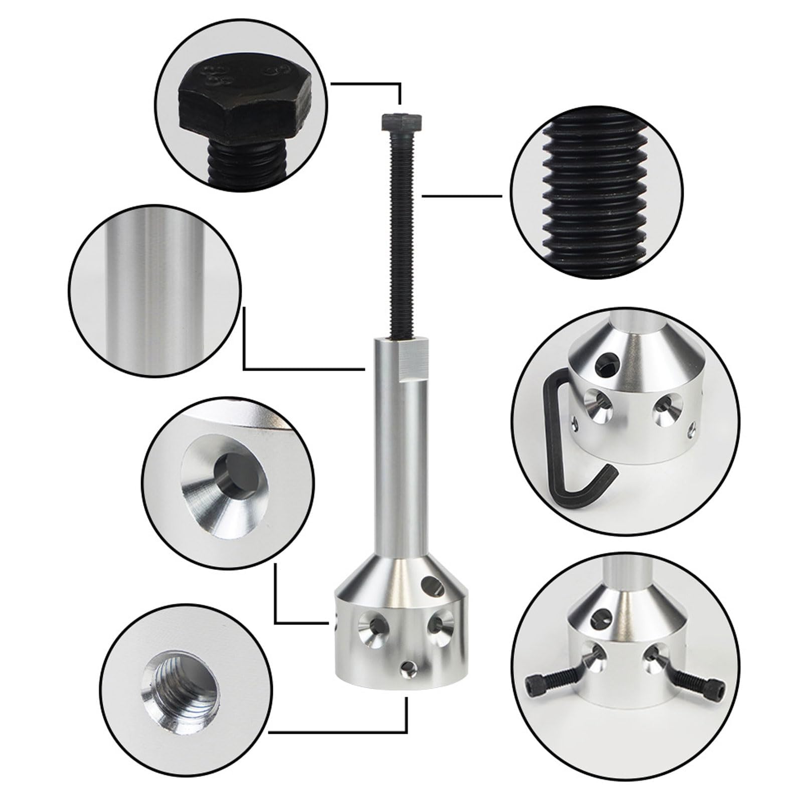 Sensible Products detail of four pull rods delivering balanced pressure to protect blades
