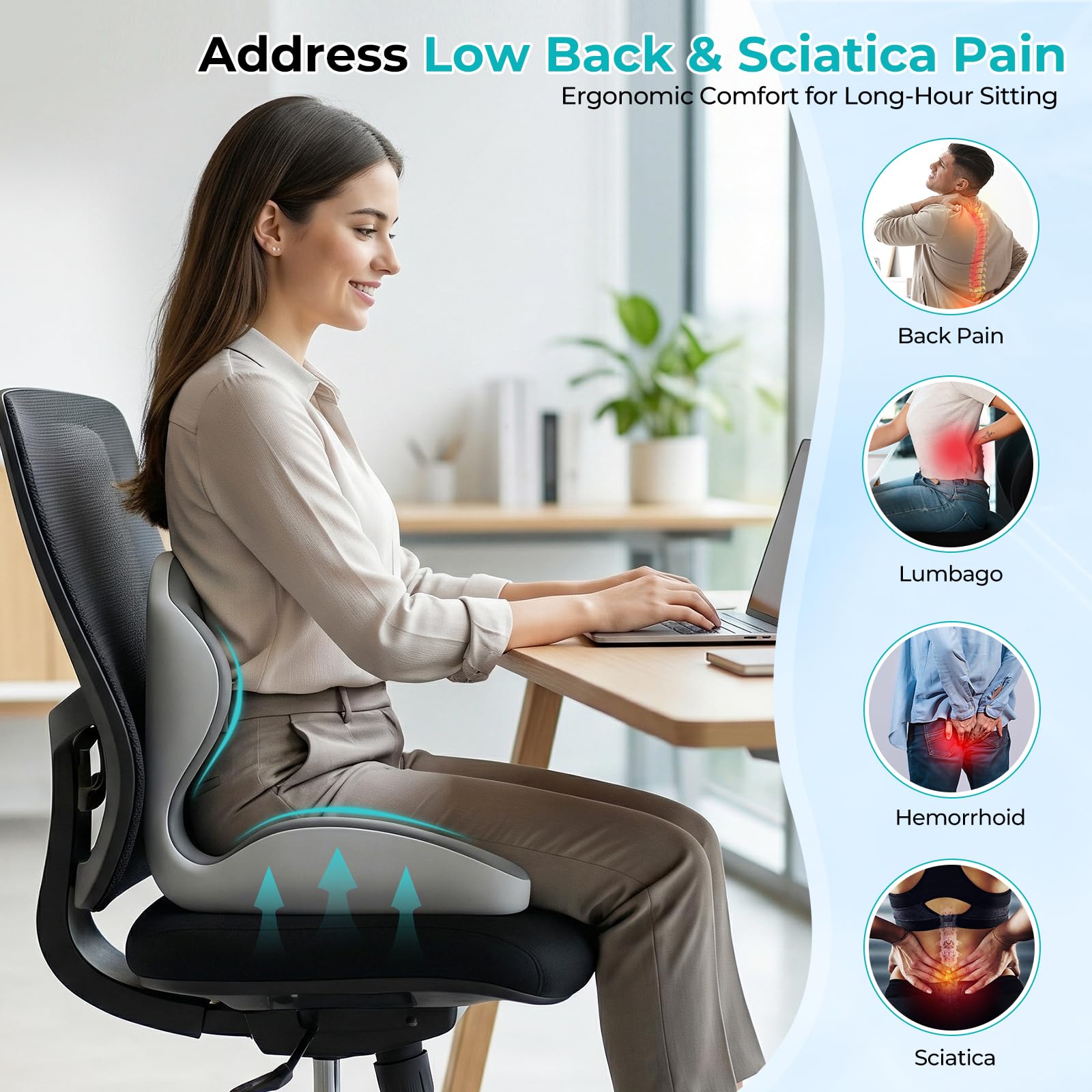 Serdyes installed in car seat improving driving visibility and comfort