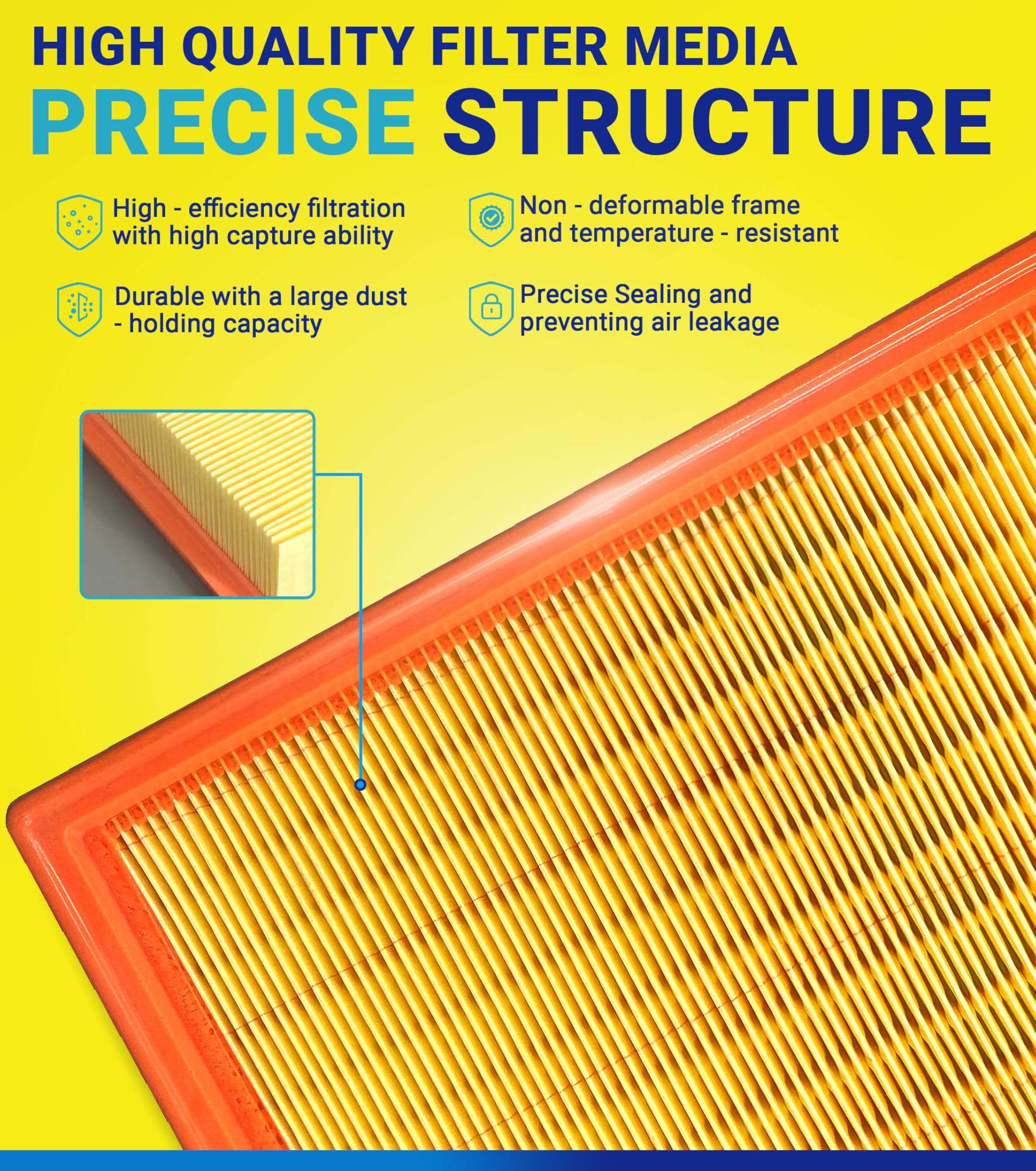 SERVKITOUR cabin filter close-up showing media layers for improved particle capture