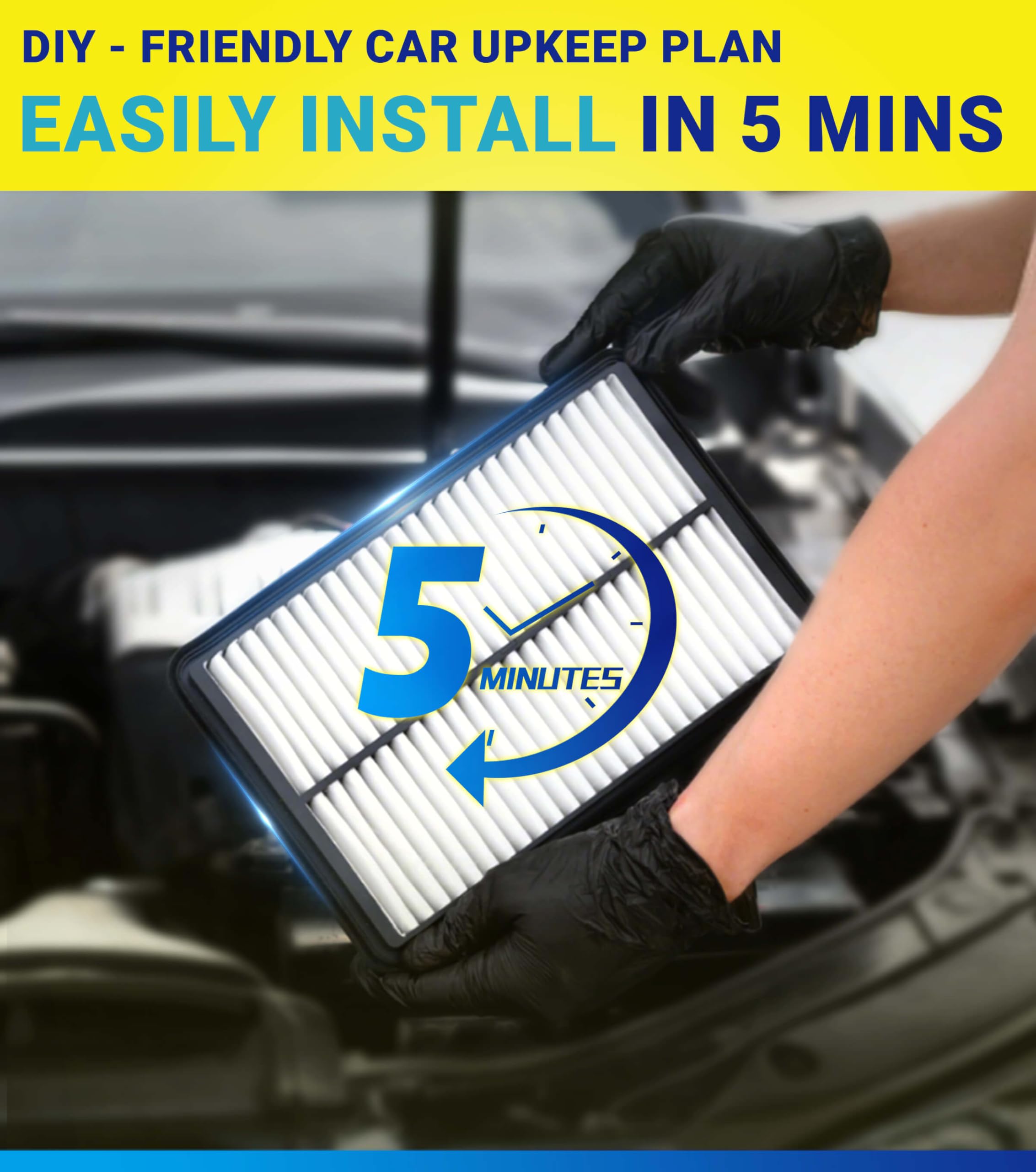 SERVKITOUR cabin filter staged near glovebox for quick replacement benefit