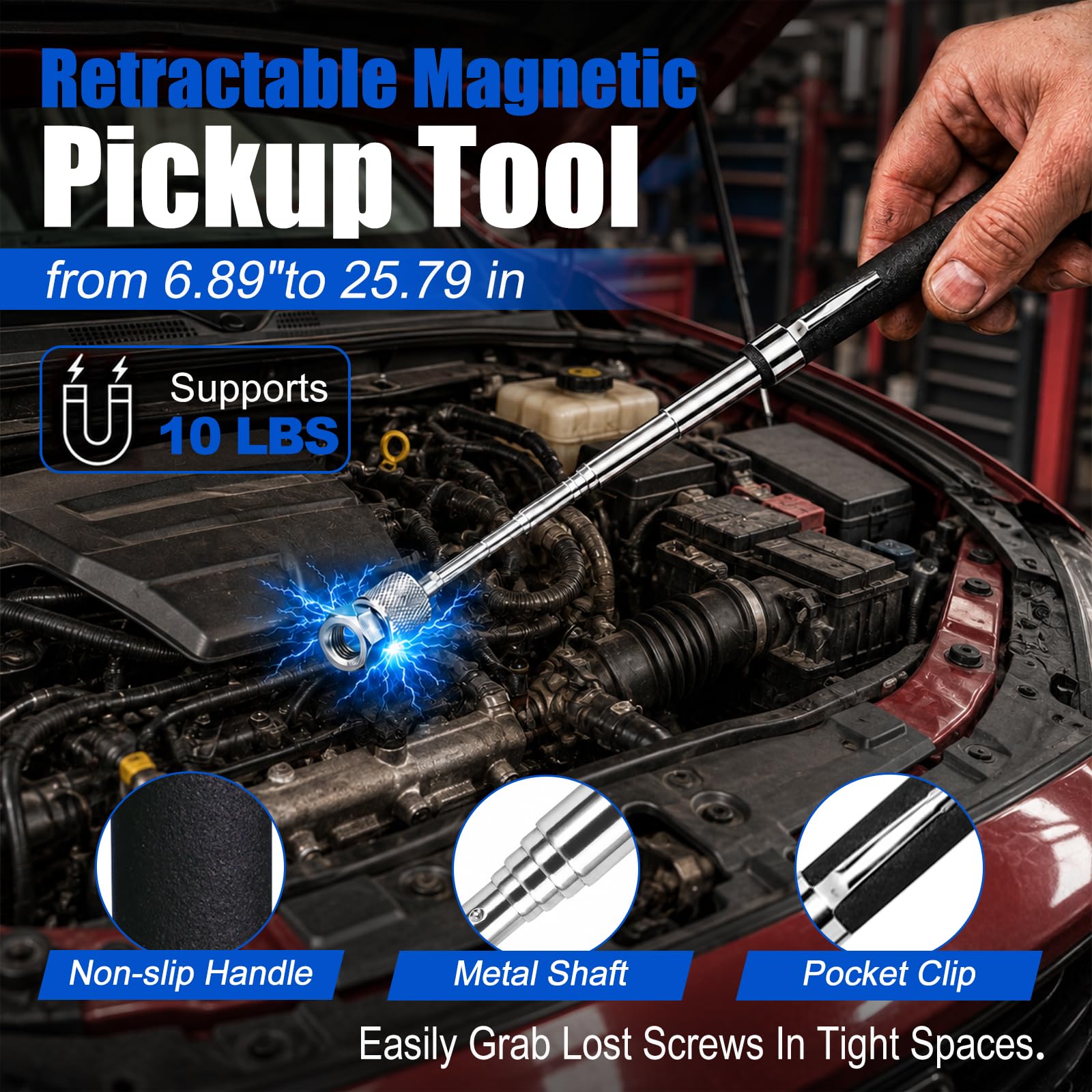 SETHDA detailed view of the magnetic grid holding screws and sockets securely