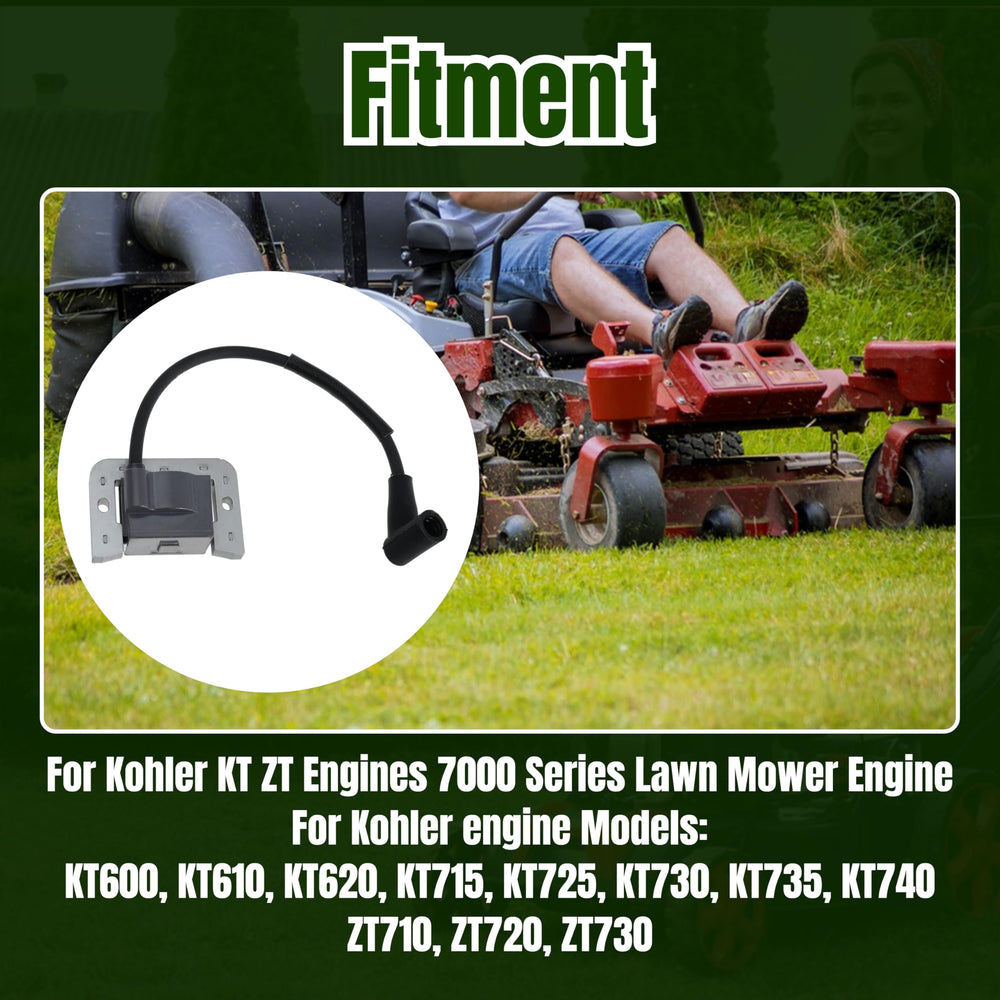 Seweder ignition coil installed on Kohler engine showing restored ignition and reliable starts