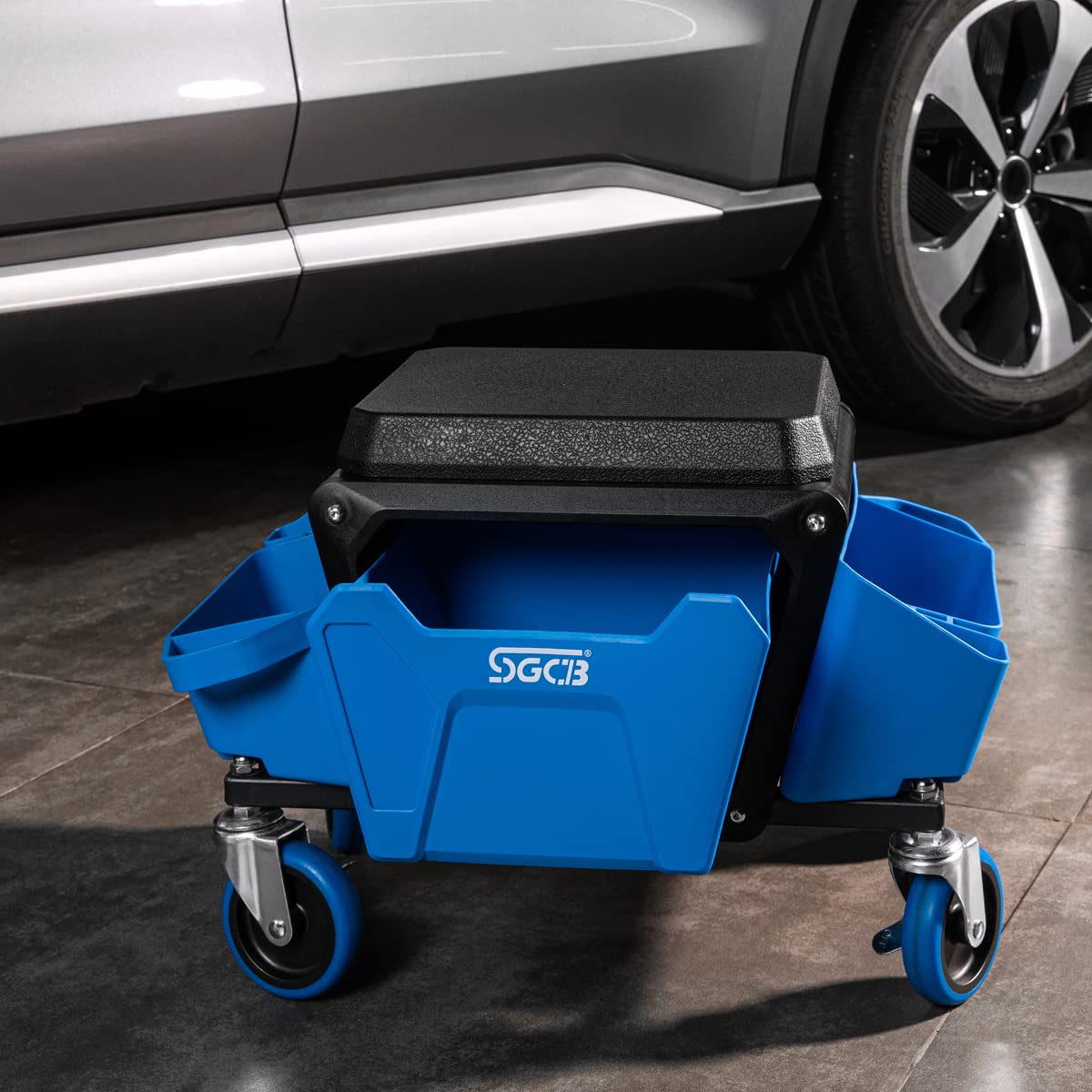 SGCB lifestyle setup in garage for efficient detailing and workflow improvement