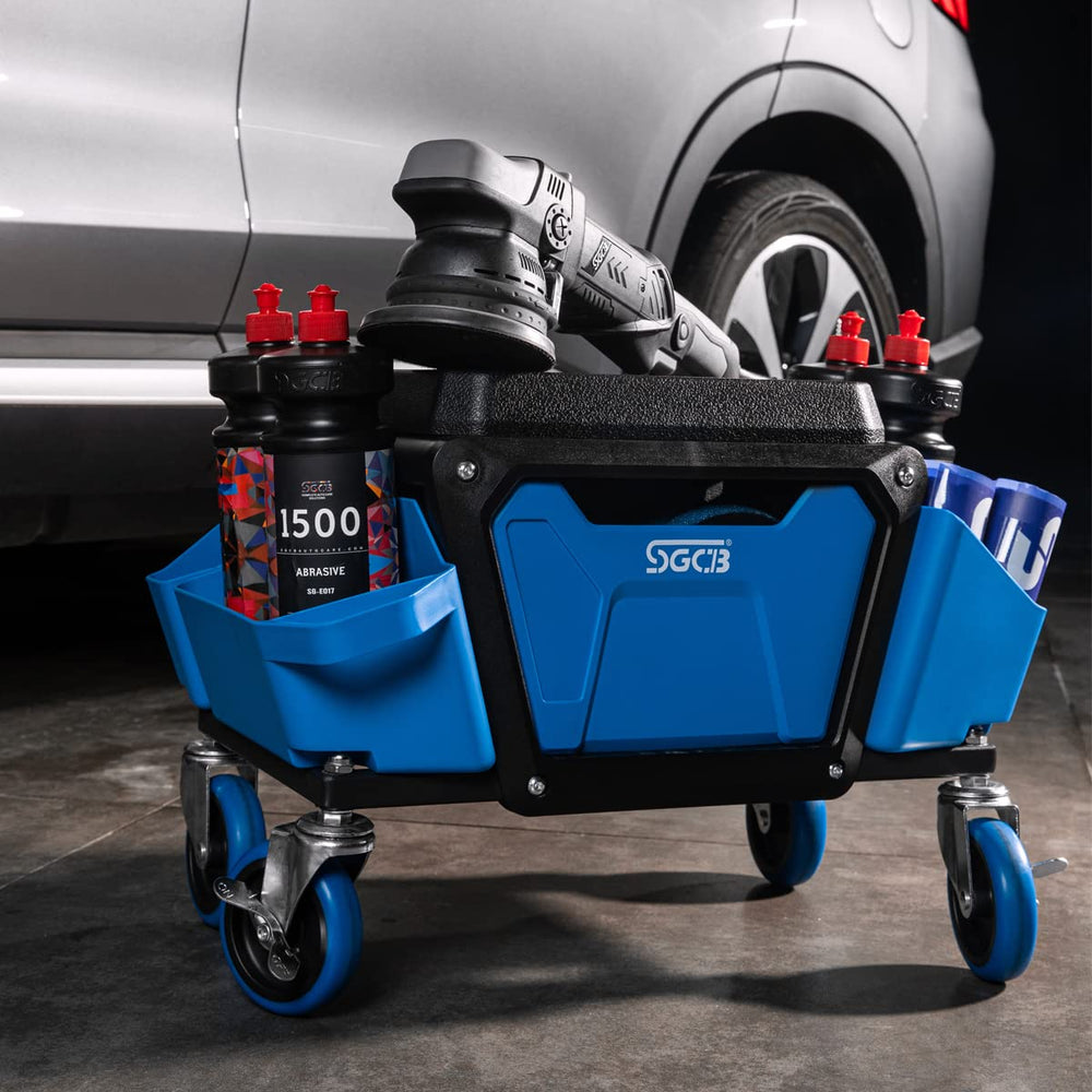 SGCB pull-out drawer open with tools for quick-access organization benefit
