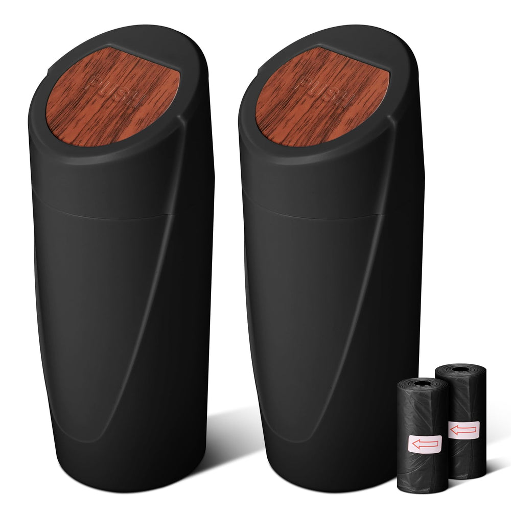 SGLRT front view showing wood-grain lid and compact design for stylish storage