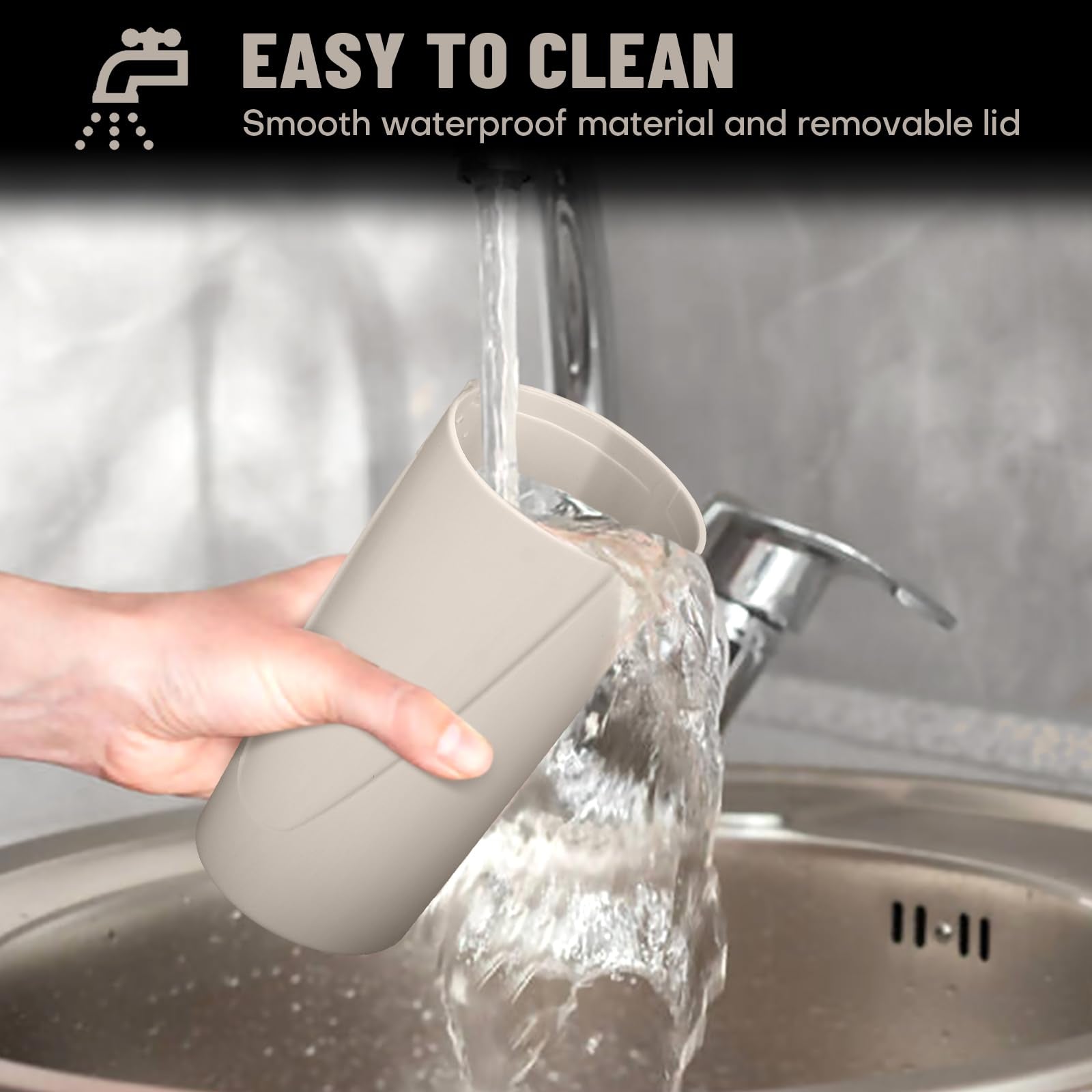 SGLRT smooth interior detail for quick rinsing and leakproof performance