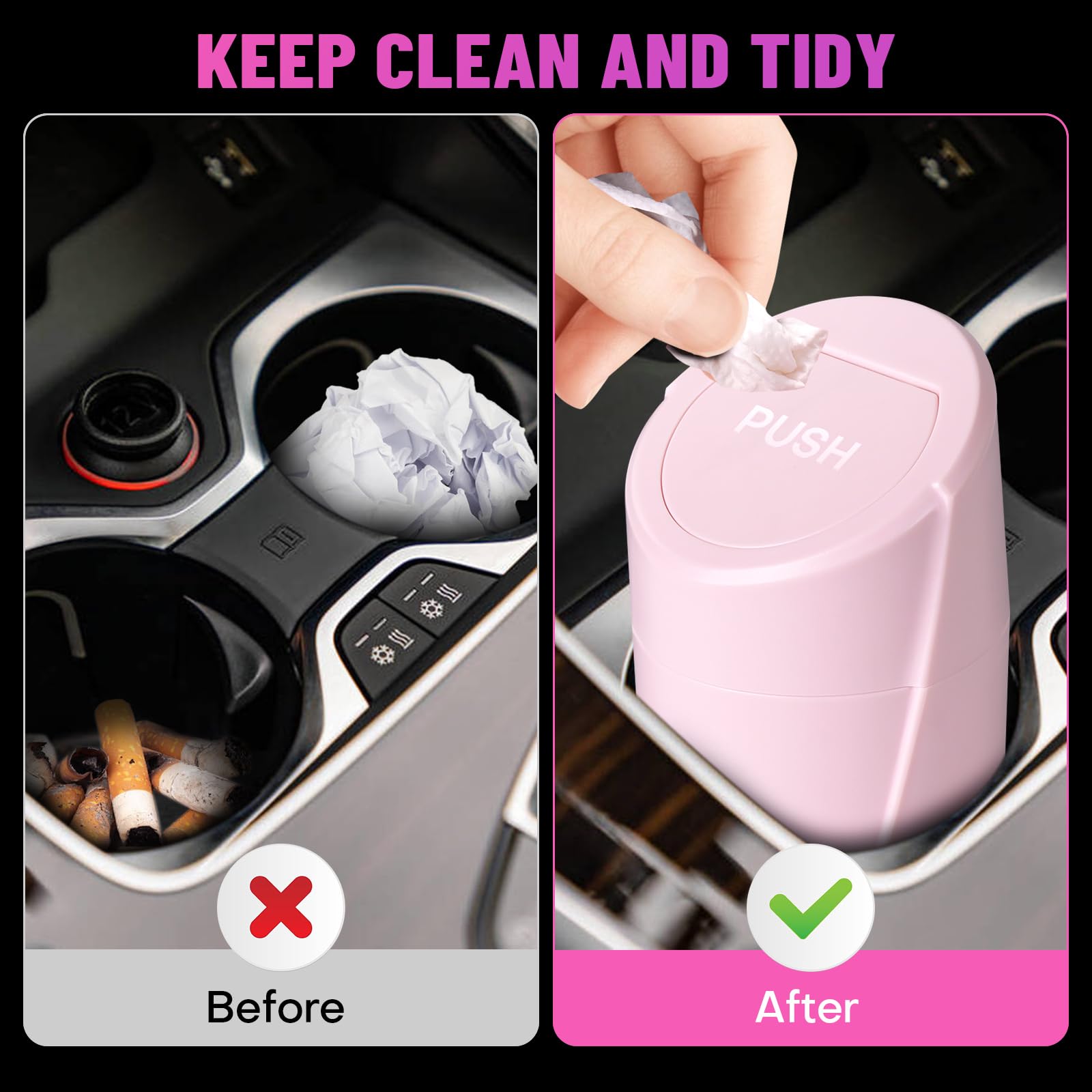 SGLRT lid close-up showing spring-action closure that prevents spills and odors