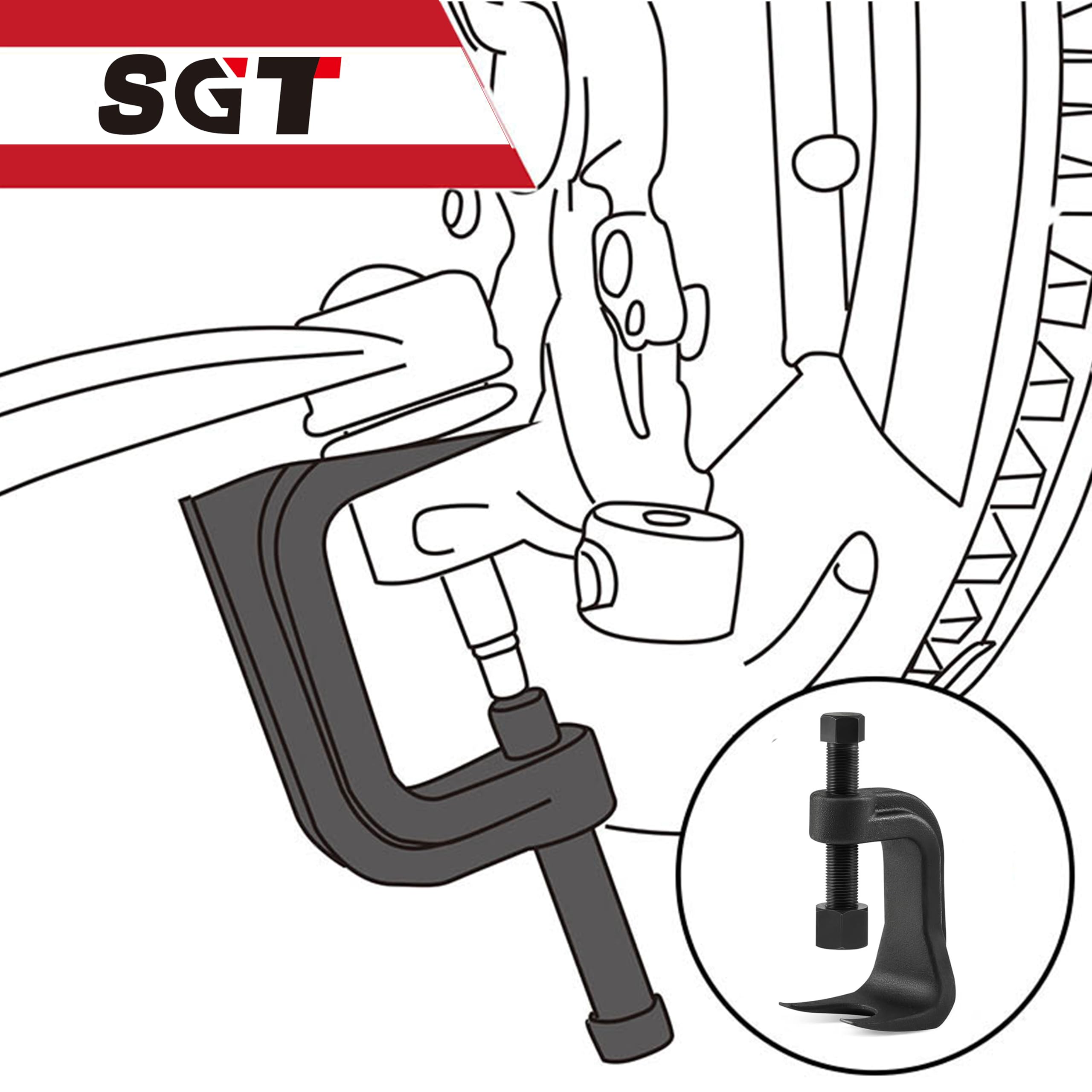 SGT SUPER GARAGE TOOLS full kit layout with gloves for ready-to-use, organized repair convenience