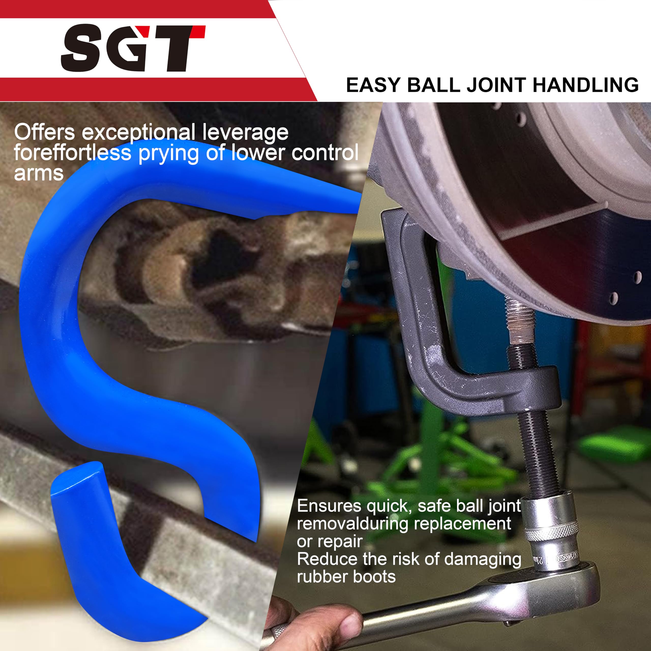SGT SUPER GARAGE TOOLS lower control arm pry tool providing extra leverage for tough separations
