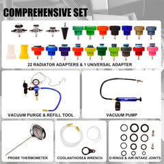 SGT SUPER GARAGE TOOLS close-up of 23 adapters with color coding for fast correct selection