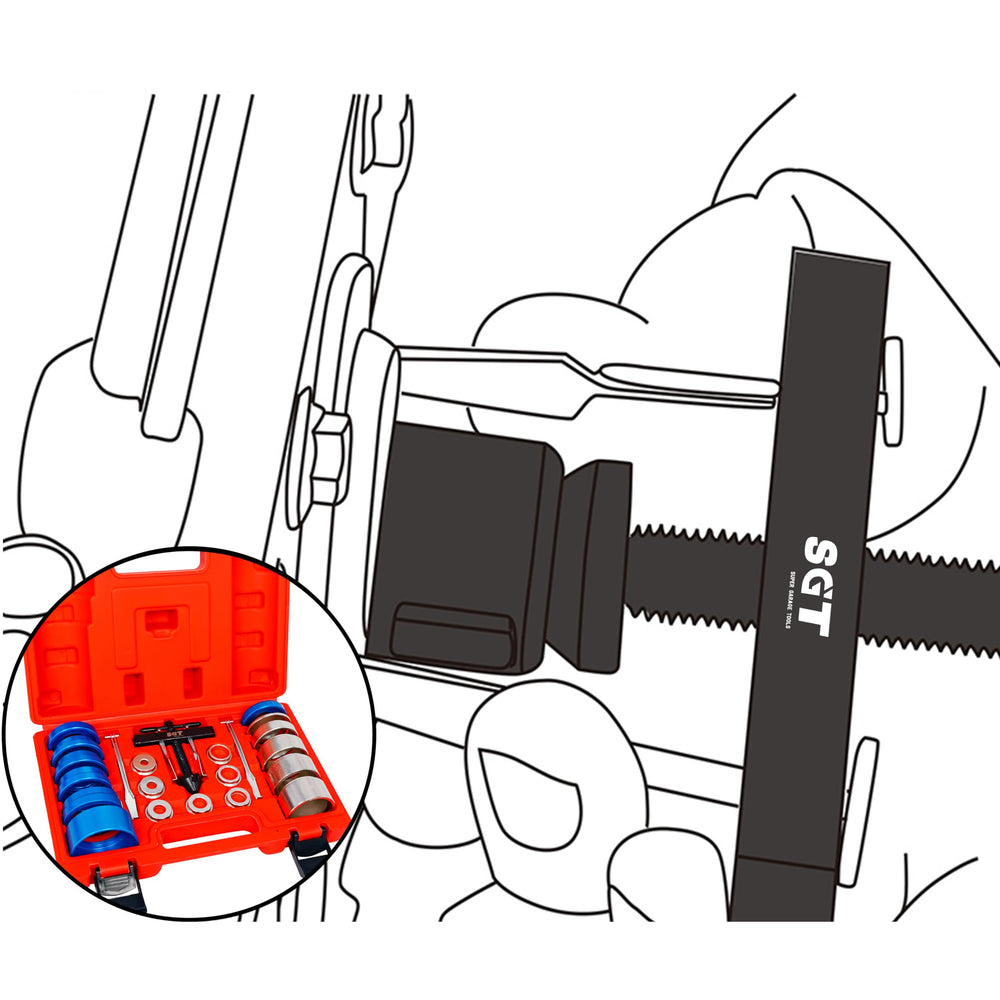 SGT hooks detail showing 65Mn spring steel hooks for secure grip