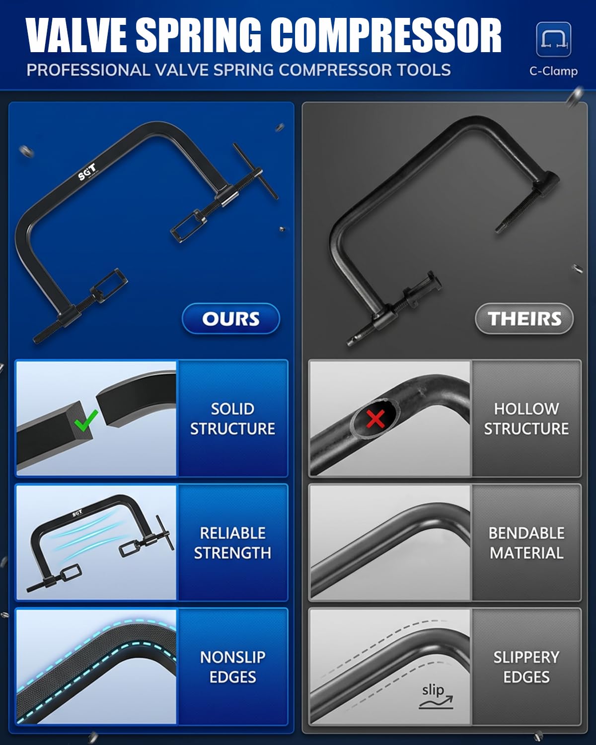 SGT SUPER GARAGE TOOLS tweezers and valve lappers providing precise component handling