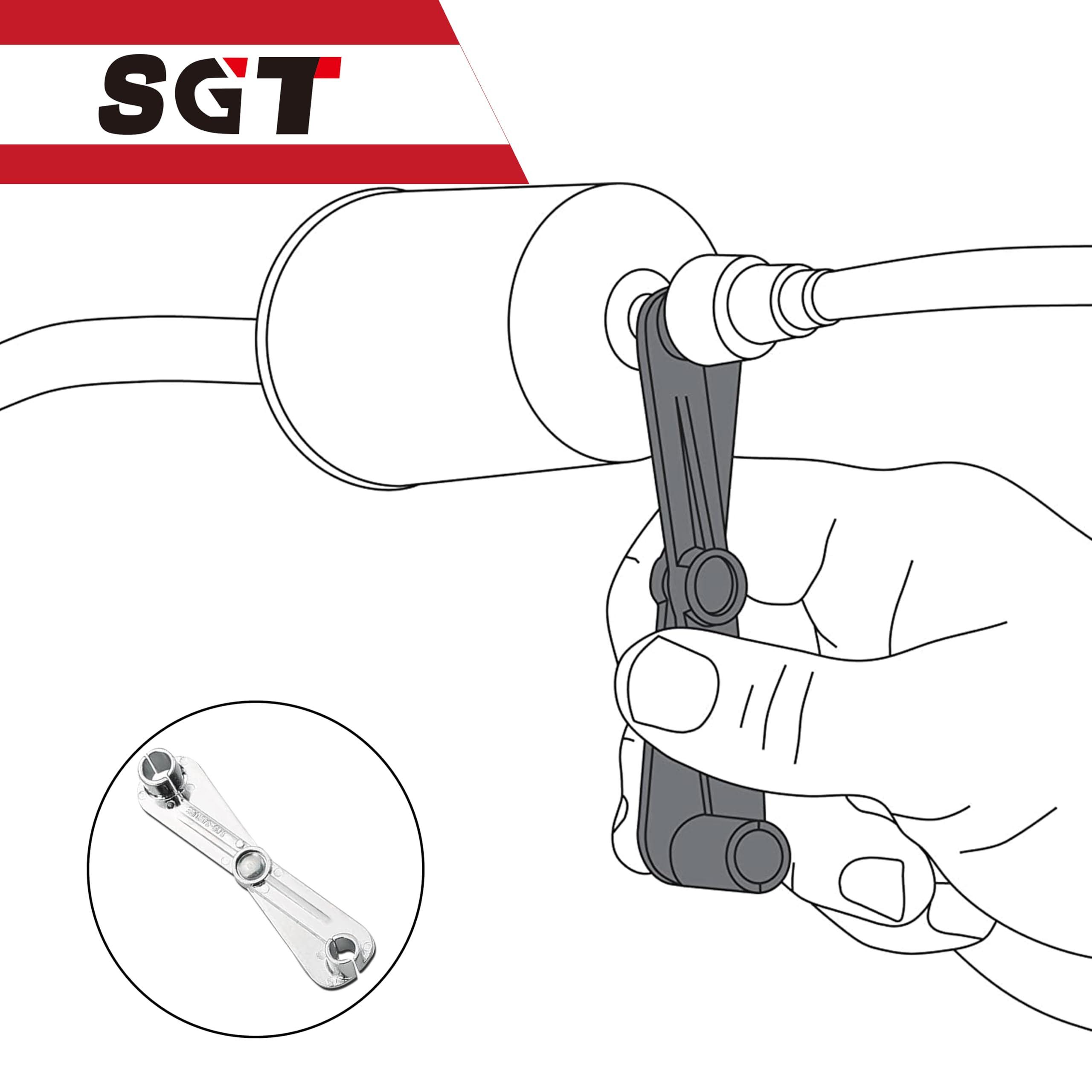SGT SUPER GARAGE TOOLS technician using kit in workshop to speed line servicing