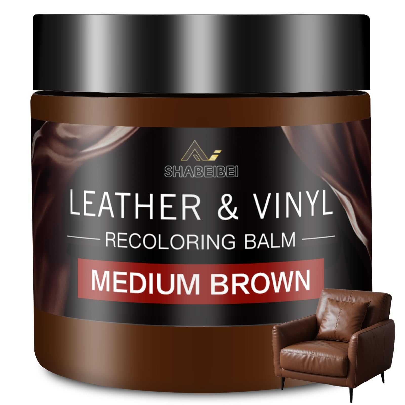 SHABEIBEI front packaging showing medium brown kit and clear benefit of restoration