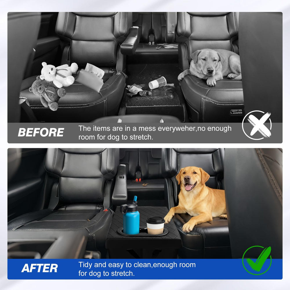 Shademax installed in Ford Explorer backseat for tidy organized travel