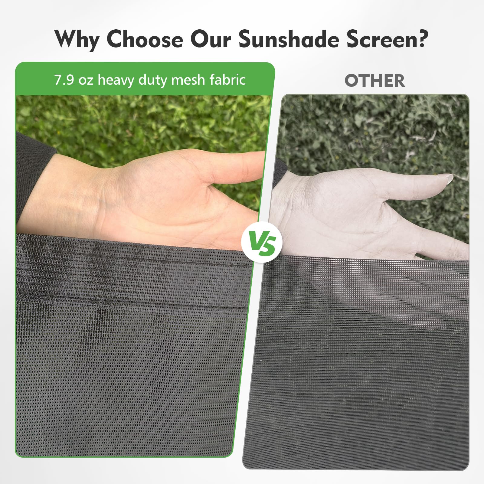 SHADEPLUS closeup mesh texture highlighting durable UV-resistant fabric