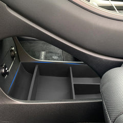 SHAOHAO front view of tray seated in Palisade console showing neat organization benefit