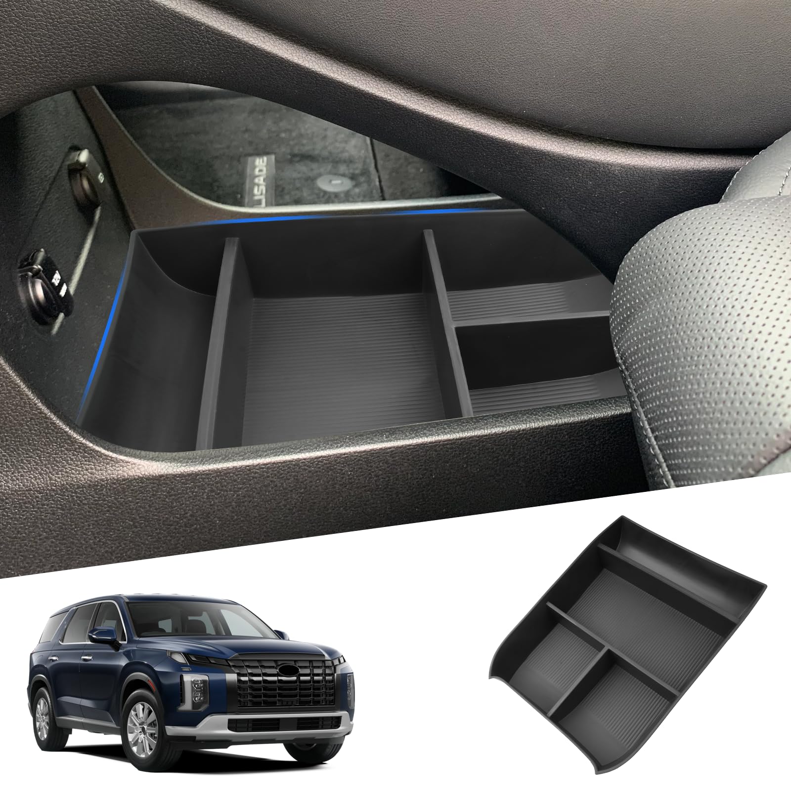 SHAOHAO lifestyle shot of installed tray in vehicle highlighting tidy cabin benefit