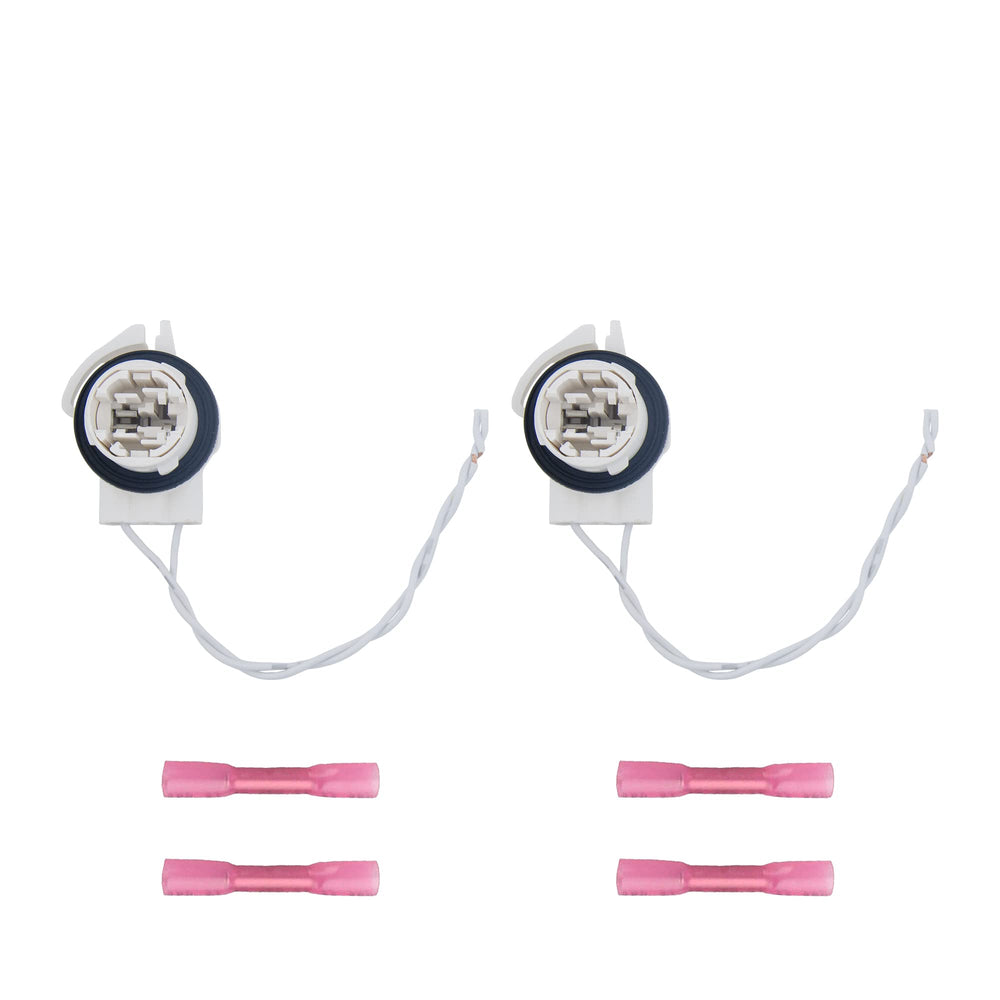 Sheisor front DRL socket pair packaging showing connectors and seals for easy replacement