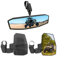 SHEJISI center mirror front view showing wide rear visibility benefit